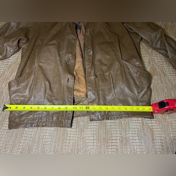 Pelle New York Milano Men's Vintage Genuine Brown Leather Jacket,Size M - Picture 12 of 13